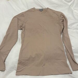 Women's Pea Bee + JAE nude Long Sleeve shell Top size S
